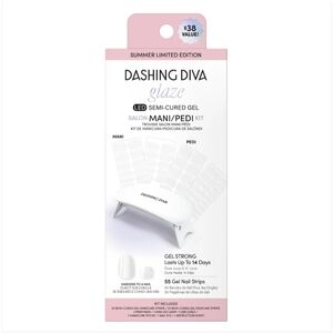 Dashing Diva Glaze LED Semi-Cured‎ Gel Salon Mani Pedi Kit Rice Milk Color